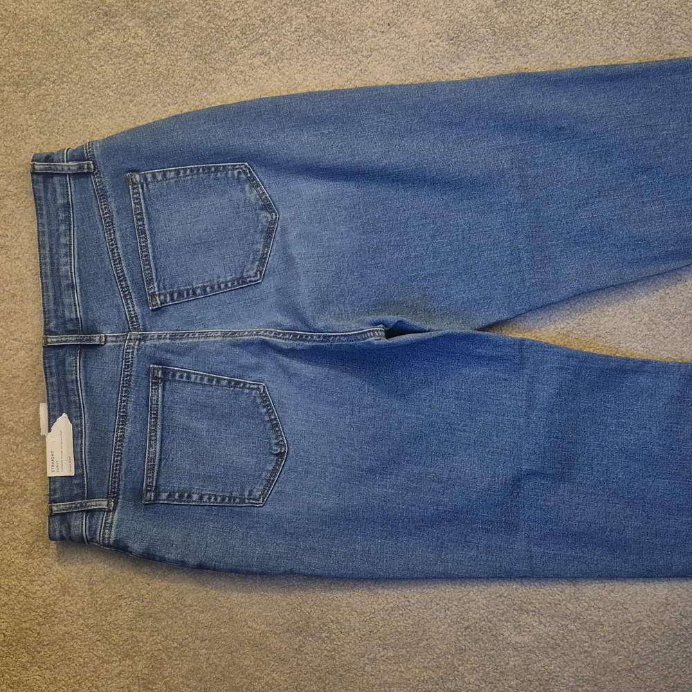 LOFT Medium Blue Straight Curvy High-Rise Jeans - Picture 5 of 10